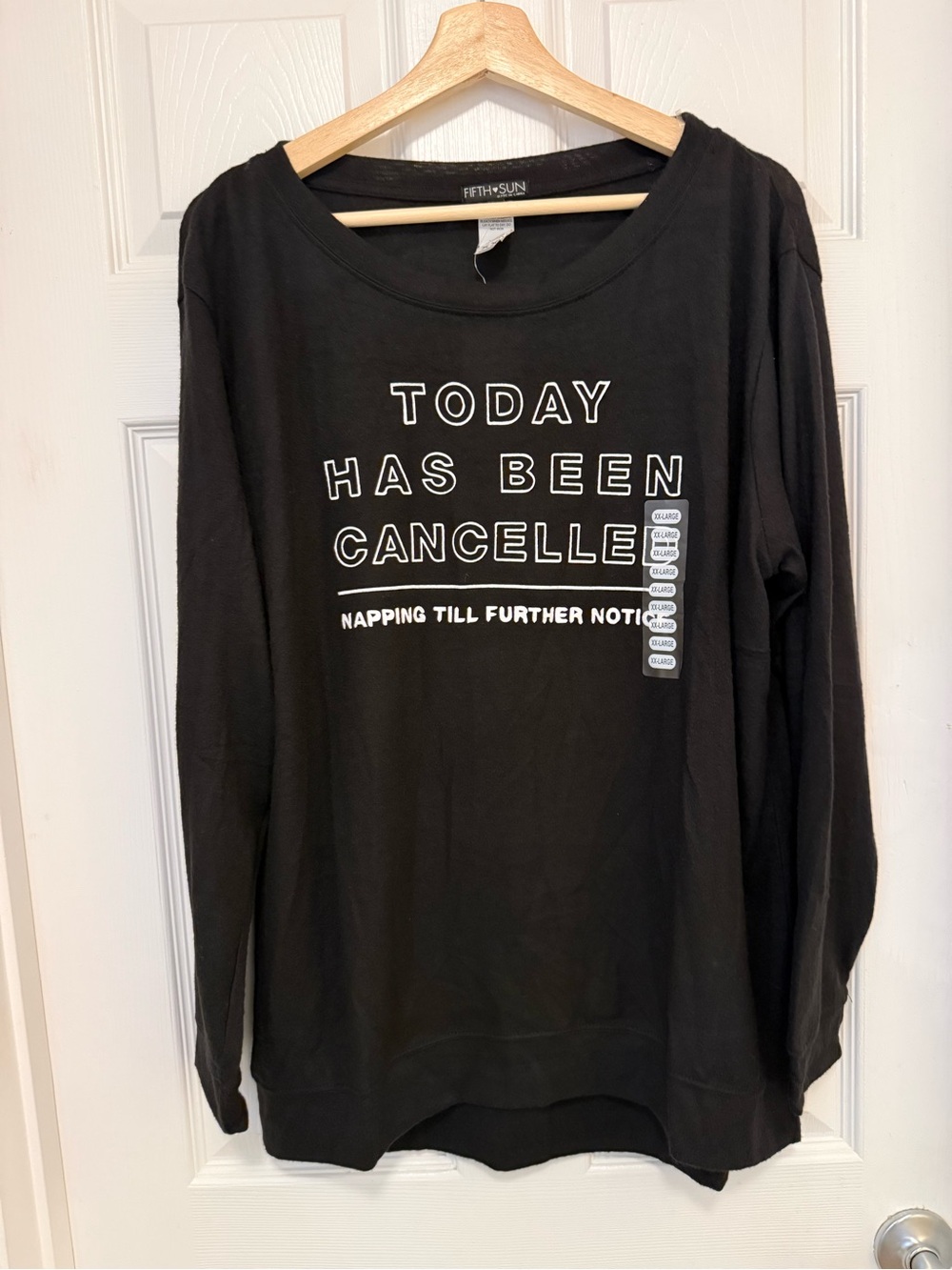 NWT Fifth Sun Cozy Graphic Text Lounge Tunic Top